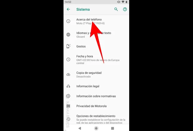 como saber la versión de android