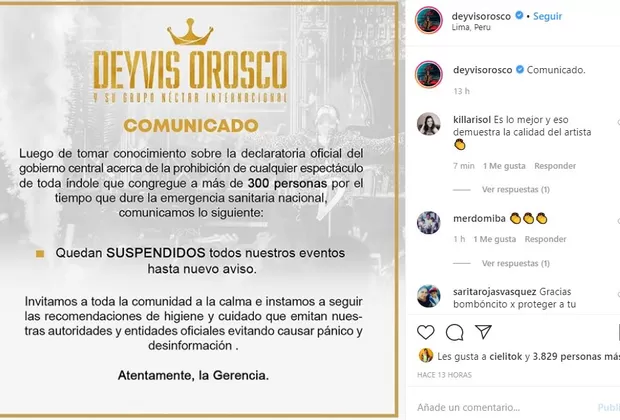 Coronavirus: Los conciertos que ya fueron cancelados en nuestro país