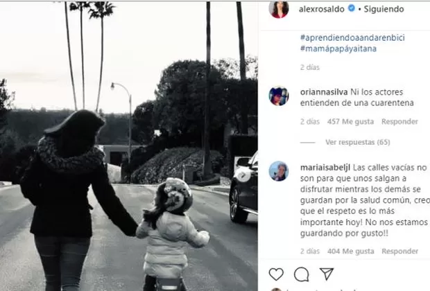 Coronavirus: Esposa de Eugenio Derbez desató críticas por pasear con su hija en la calle 
