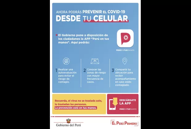 Coronavirus Perú en tus Manos aplicación