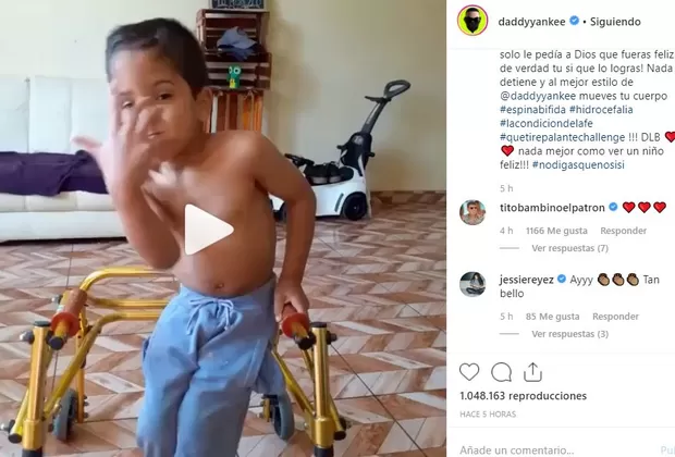Daddy Yankee: niño peruano con discapacidad cautiva al cantante bailando su nuevo tema