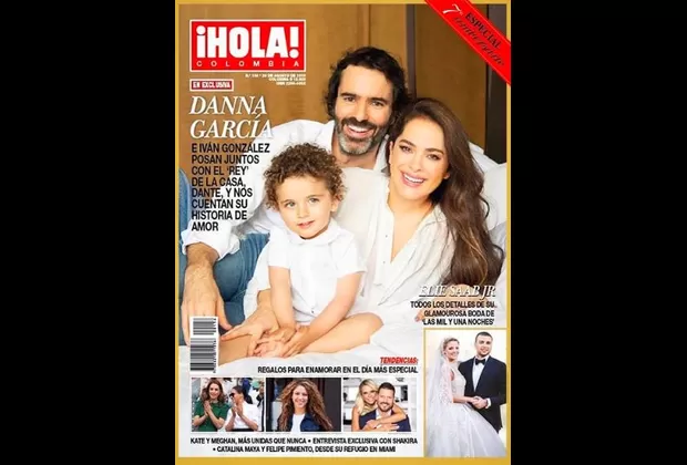 Danna García presentó a su hijo y a su novio en exclusiva sesión de fotos