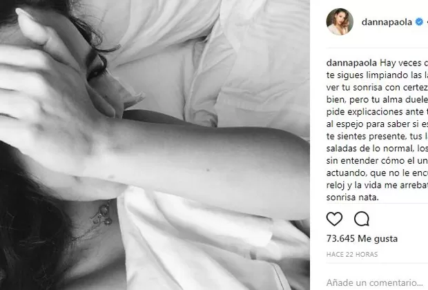 Danna Paola atraviesa duro momento