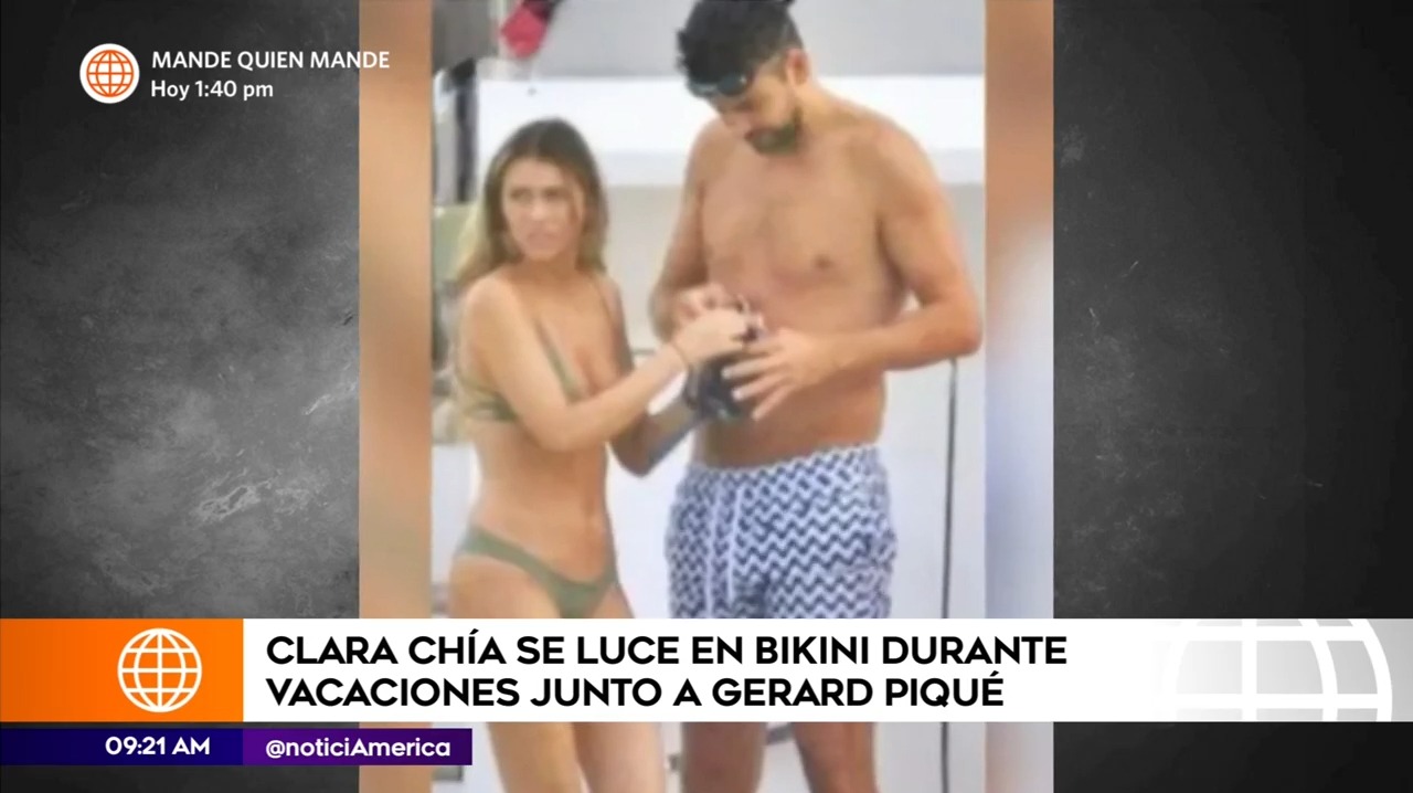 Clara Chía deslumbró con sexy bikini en sus vacaciones con Gerard Piqué por  Croacia - América Noticias