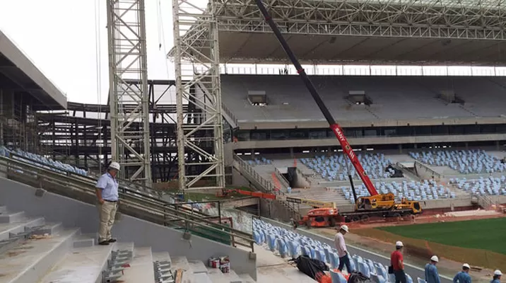 Brasil 2014: Obrero murió electrocutado en estadio mundialista de Cuiabá Brasil 2014: Obrero murió electrocutado en estadio mundialista de Cuiabá