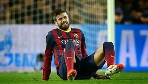 Barcelona vs. Atl&eacute;tico de Madrid. Gerard Piqu&eacute; estar&aacute; cuatro semanas sin jugar tras confirmarse que sufre una fisura en la cadera.