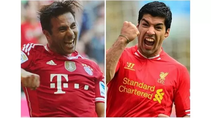 Pizarro y Suárez en el ataque del once ideal de americanos en Europa Pizarro y Suárez en el ataque del once ideal de americanos en Europa