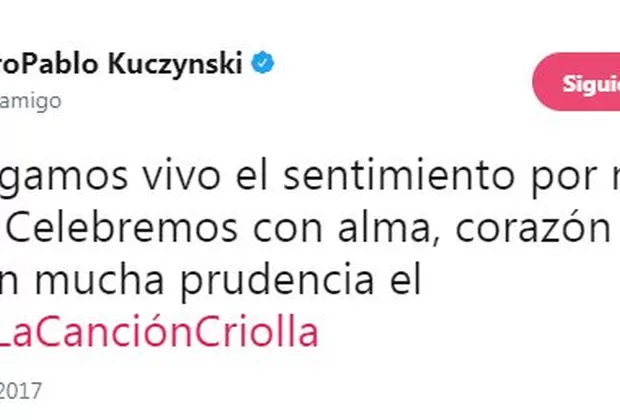 Día de la Canción Criolla: PPK pidió celebrar la fecha 