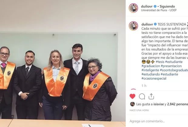 Duilio Vallebuona sustentó su tesis con éxito y emocionó a sus fanáticos