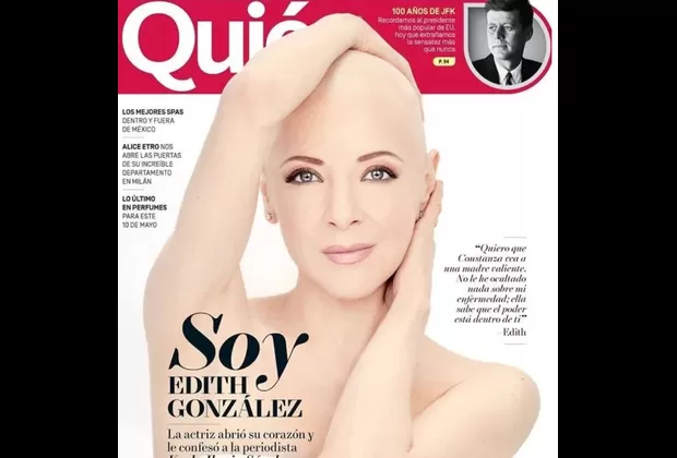 Edith González mostró por primera vez su cabeza rapada en lucha contra el cáncer