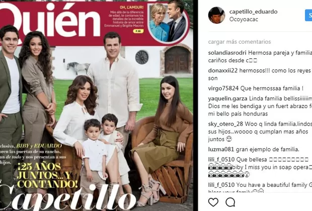 Eduardo Capetillo y Bibi Gaytán festejan 25 años juntos con hermosa foto familiar