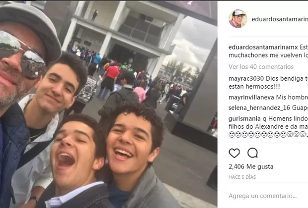 Eduardo Santamarina publica foto junto a sus gemelos y esto dice su esposa