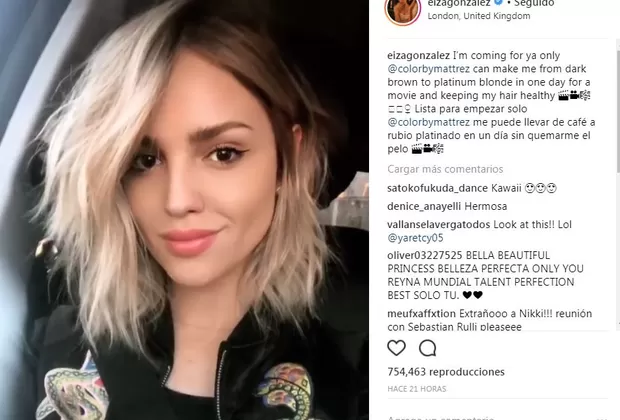 Eiza González cambió de look y así luce en la actualidad