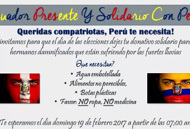 Embajada de Ecuador en Lima promoverá ayuda para Perú durante sus elecciones