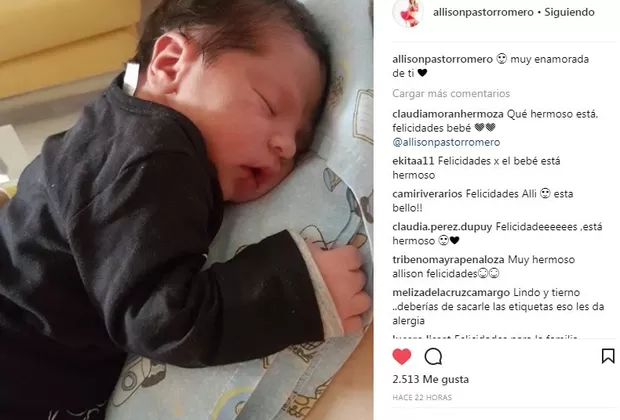 Nuevas fotos del hijo de Erick Elera y Allison Pastor