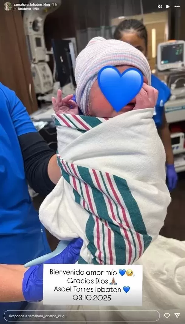Samahara Lobatón compartió primera foto de su bebé recién nacido / Instagram
