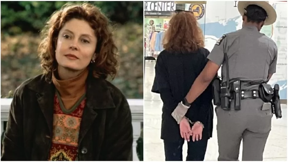 Susan Sarandon fue detenida durante protesta en Nueva York. Fuente: Captura AMC