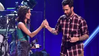 Christina Grimmie y Adam Levine. Foto: The Voice