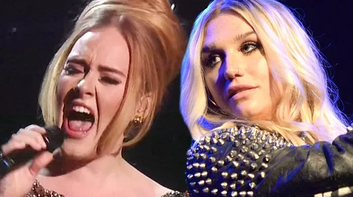 Adele y su muestra de apoyo hacia Kesha. Foto: Getty images Adele y su muestra de apoyo hacia Kesha. Foto: Getty images