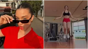 Adriana Campos Salazar mostró su rutina de ejercicios. Fuente: AméricaTV