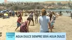  Agua dulce, la playa del pueblo hoy luce vacía 