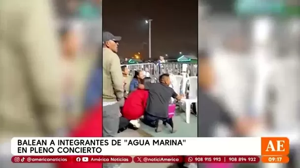 Los asistentes entraron en pánico tras escuchar las balas en el concierto de Agua Marina / Captura
