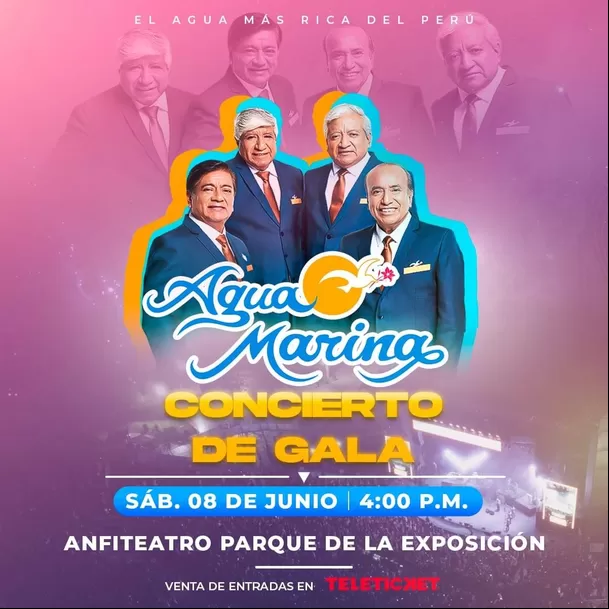 Concierto de gala de 'Agua Marina' será el 8 de junio en el Anfiteatro del Parque de la Exposición