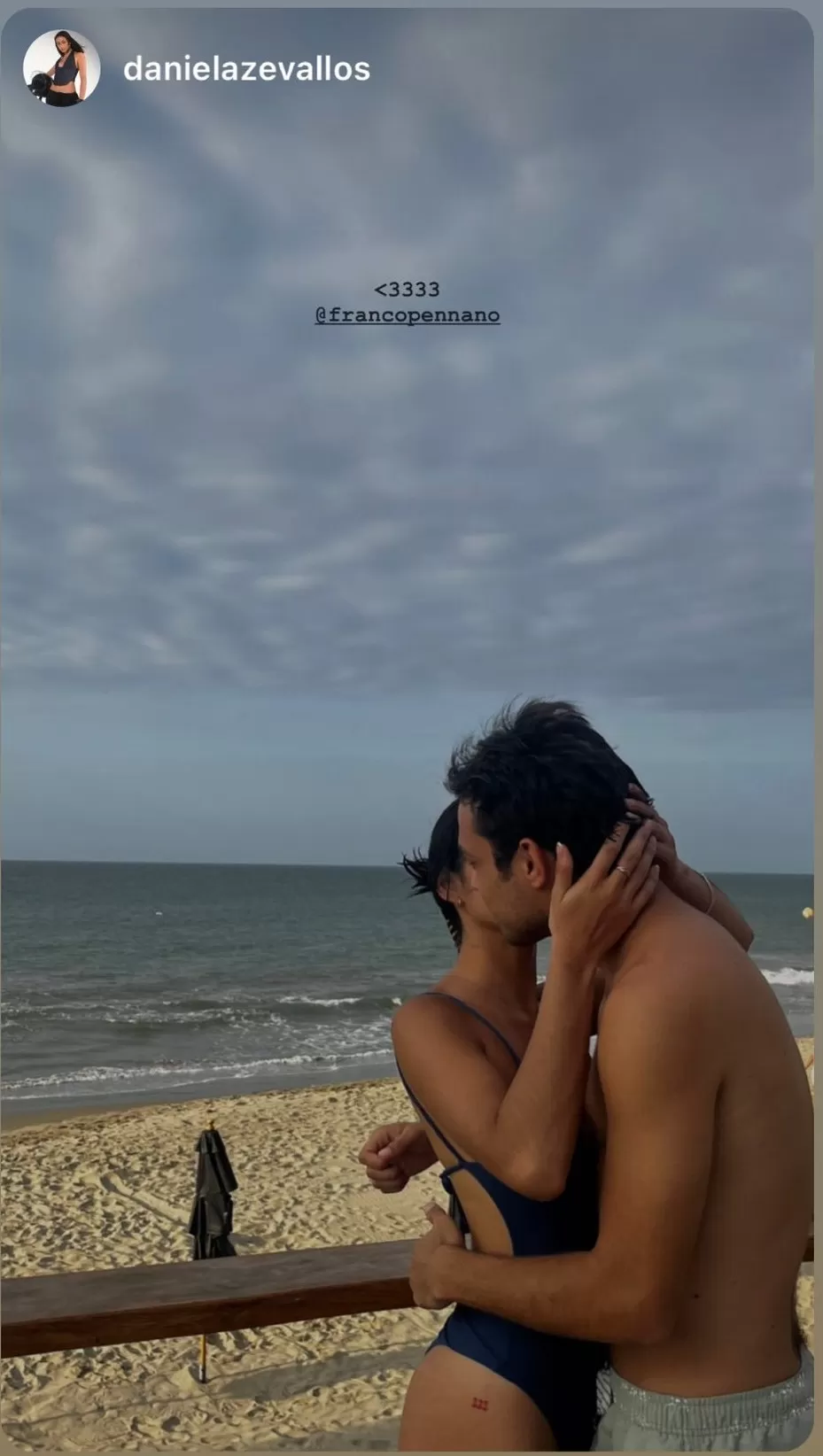 Franco Pennano, Cristóbal Montalbán en 'Al Fondo Hay Sitio' se mostró muy enamorado de Daniela Zevallos, la modelo que le robó el corazón/Foto: Instagram