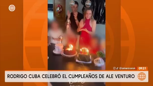 La pequeña Mía fue parte del festejo por el cumpleaños de Ale Venturo / Captura