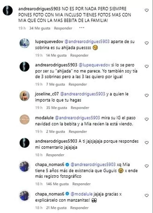 Hermano de Rodrigo Cuba se defendió tras ser acusado de "preferir" a hija de Melissa Paredes / Instagram