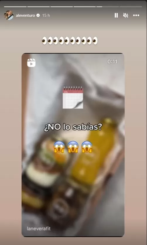 Sin embargo, la publicación de Ale Venturo era para promocionar su negocio de comida saludable/ Foto: Instagram