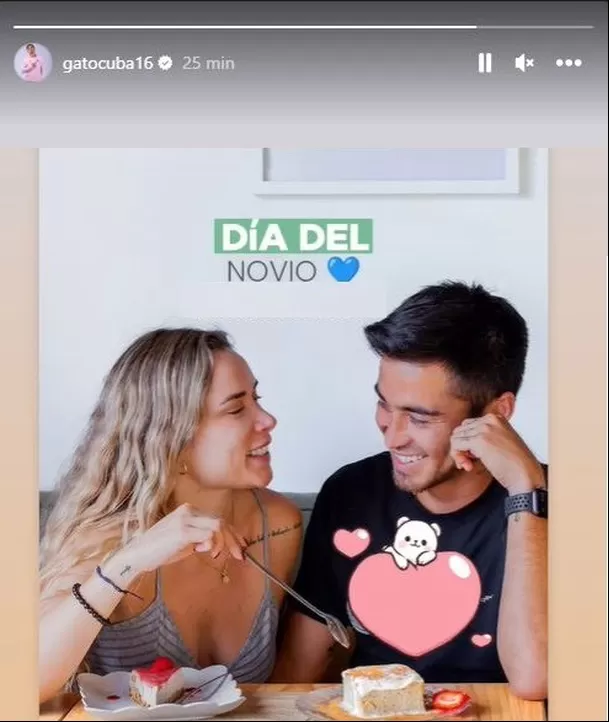 Rocrigo no dudó en repostear el mensaje de Ale en alusión al día del novio/ Foto: Instagram