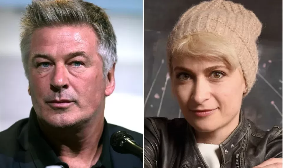 Alec Baldwin y la fallecida fotógrafa Halyna Hutchins. Fuente: AFP