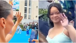 Alejandra Baigorria al borde del llanto al conocer a Rihanna. Fuente: Instagram