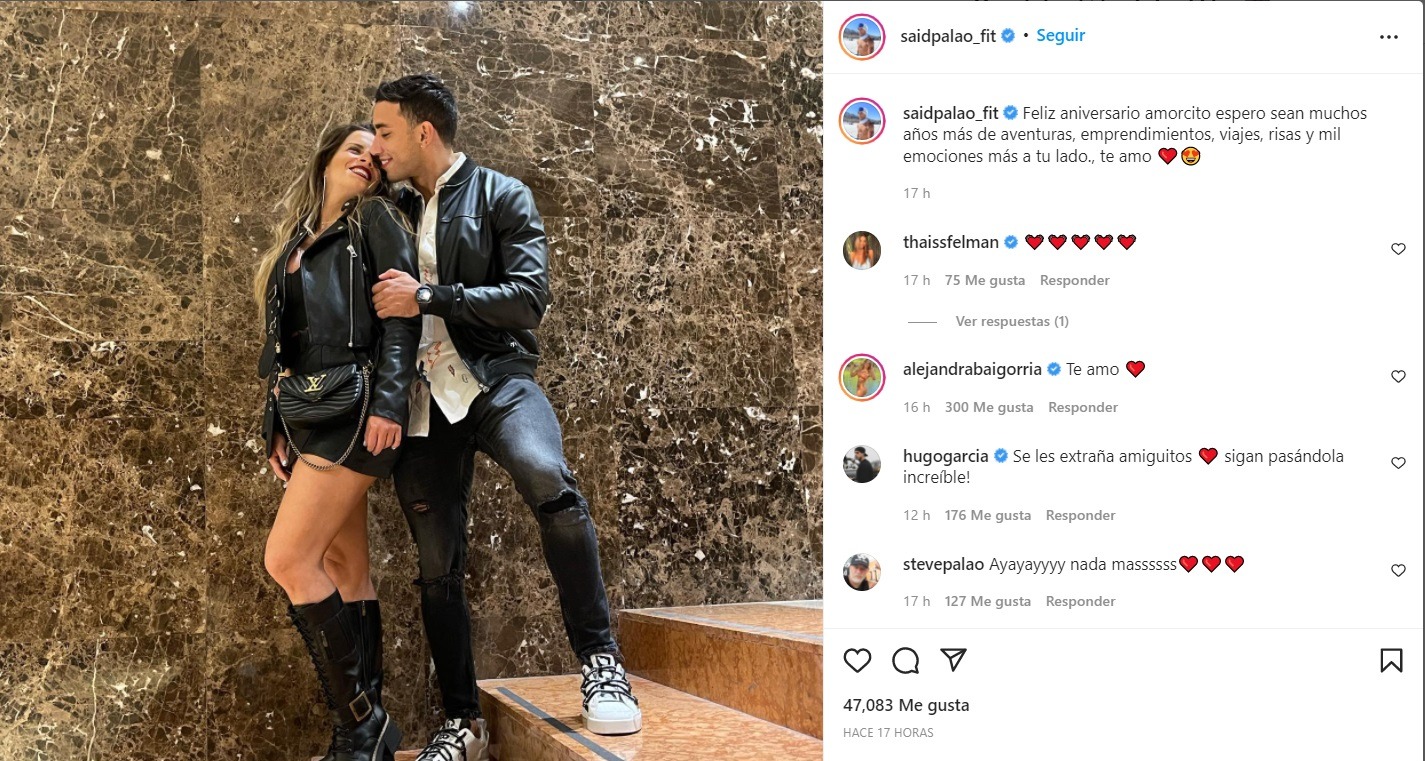 Alejandra Baigorria celebra 1 año junto a Said Palao: “Me había rendido de buscar el amor”