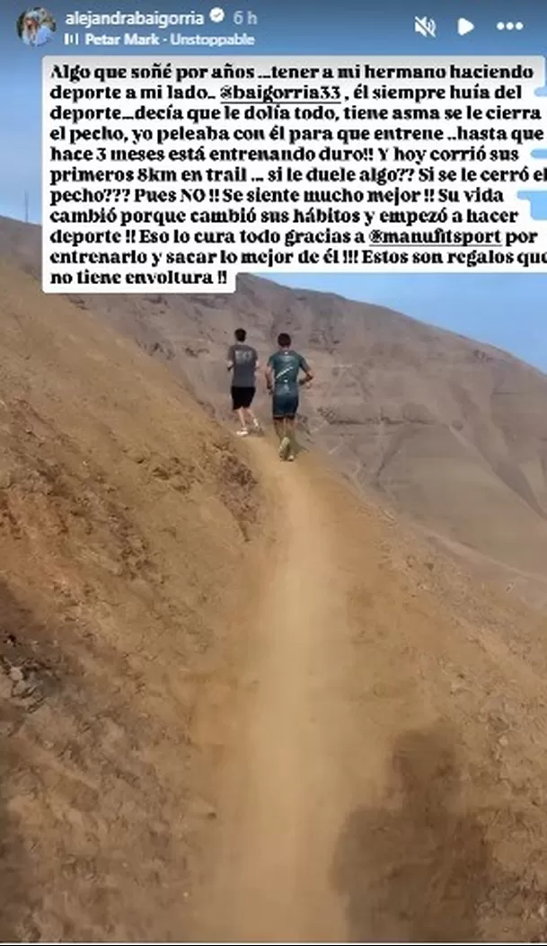 Alejandra Baigorria cumplió sueño junto a su hermano / IG: alejandrabaigorria Alejandra Baigorria cumplió sueño junto a su hermano / IG: alejandrabaigorria