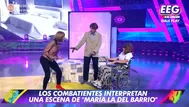 Alejandra Baigorria descubrió a Said Palao y Ducelia besándose en escena de "María, la del barrio"