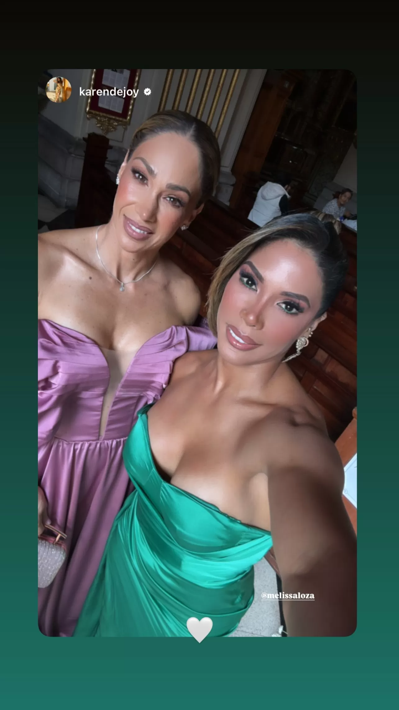 Karen Dejo y Melissa Loza asistieron al matrimonio de Alejandra Baigorria y Said Palao / Instagram Karen Dejo y Melissa Loza asistieron al matrimonio de Alejandra Baigorria y Said Palao / Instagram