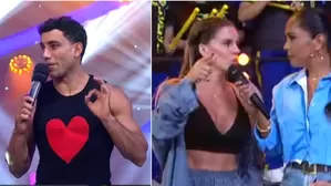Alejandra Baigorria y Said Palao en el set de 'Esto es guerra'. Foto y video: América TV