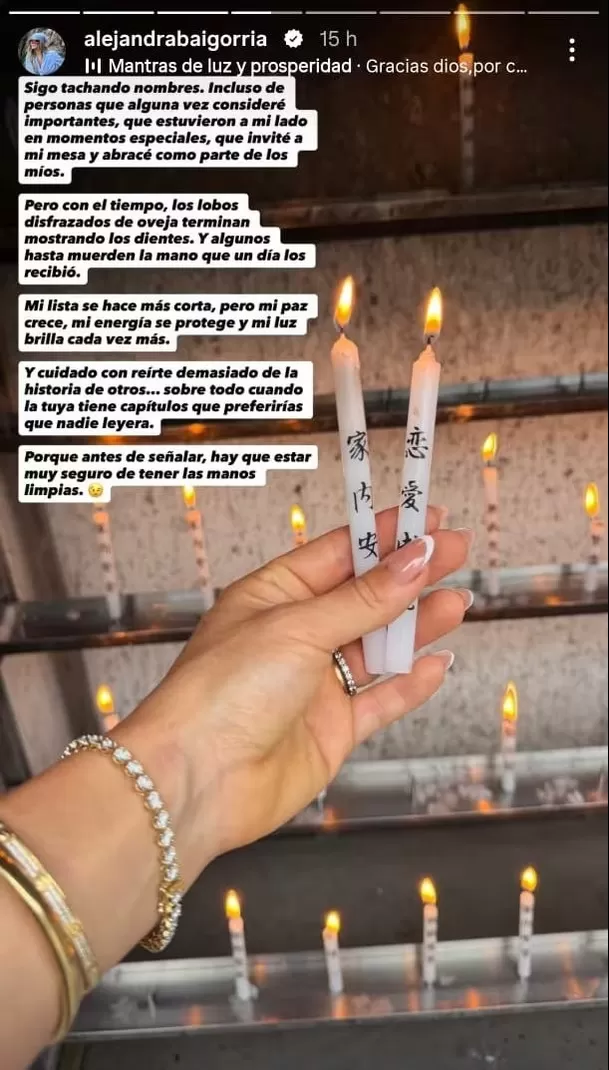 Alejandra Baigorria sorprendió al compartir contundentes reflexiones sobre las decepciones, las personas falsas y quienes señalan a otros sin tener “las manos limpias”, justo en medio de la polémica protagonizada por su hermano Derek y Pamela López. Video: Instagram @alejandrabaigorria