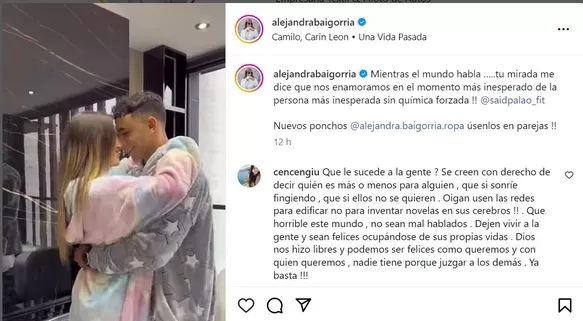 Alejandra Baigorria y Said Palao se lucen muy enamorados tras declaraciones de Macarena Vélez / Instagram