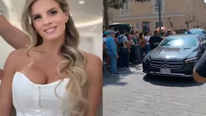 Alejandra Baigorria llegó a la iglesia para casarse con Said Palao / América Espectáculos