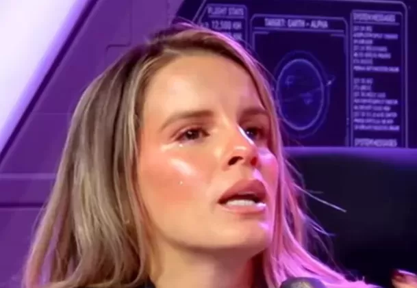 Alejandra Baigorria llora al hablar de su amistad con Mario Irivarren / Captura / La Manada Galáctica 