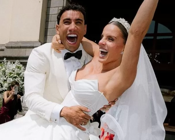 Said Palao y Alejandra Baigorria cumplen su primer año de casados en abril. Foto: Instagram