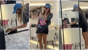 Alejandra Baigorria pasó tremenda vergüenza con clienta por travesura de su mascota. Fuente: TikTok