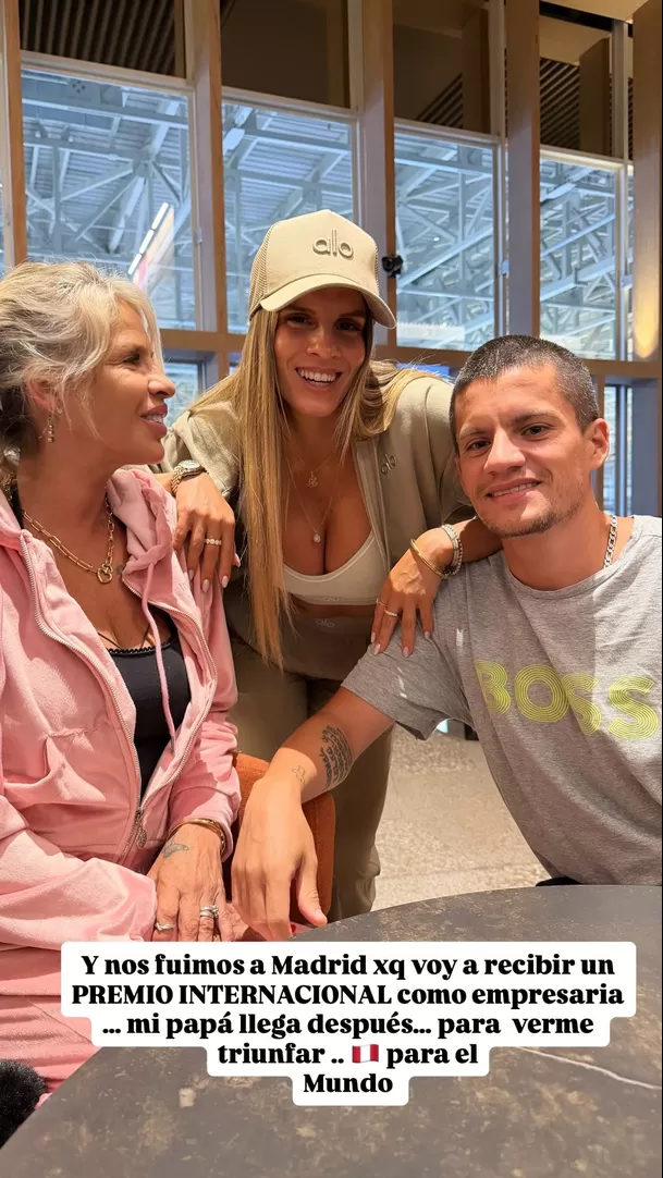 Alejandra Baigorria viajó a España para recibir premio y Said Palao no la acompaña / Instagram