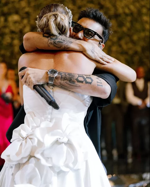 Ezio Oliva se presentó en la boda de Alejandra Baigorria y Said Palao / Instagram