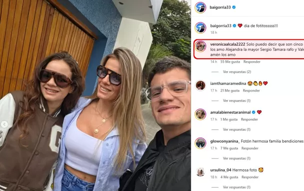 Verónica Alcalá celebra la reuniónm de sus hijos / IG: @baigorria33