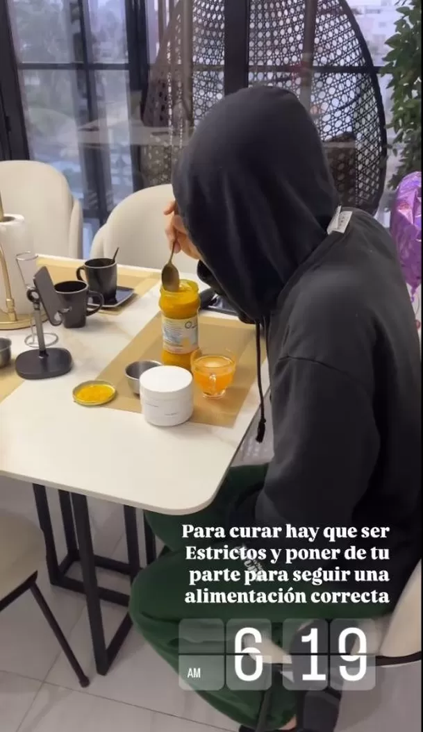 Desde temprano Alejandra Baigorria preparó un desayuno nutritivo a su hermano/Foto: Instagram