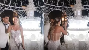 Alejandra Baigorria y Said Palao tuvieron una torta de 5 metros / Instagram